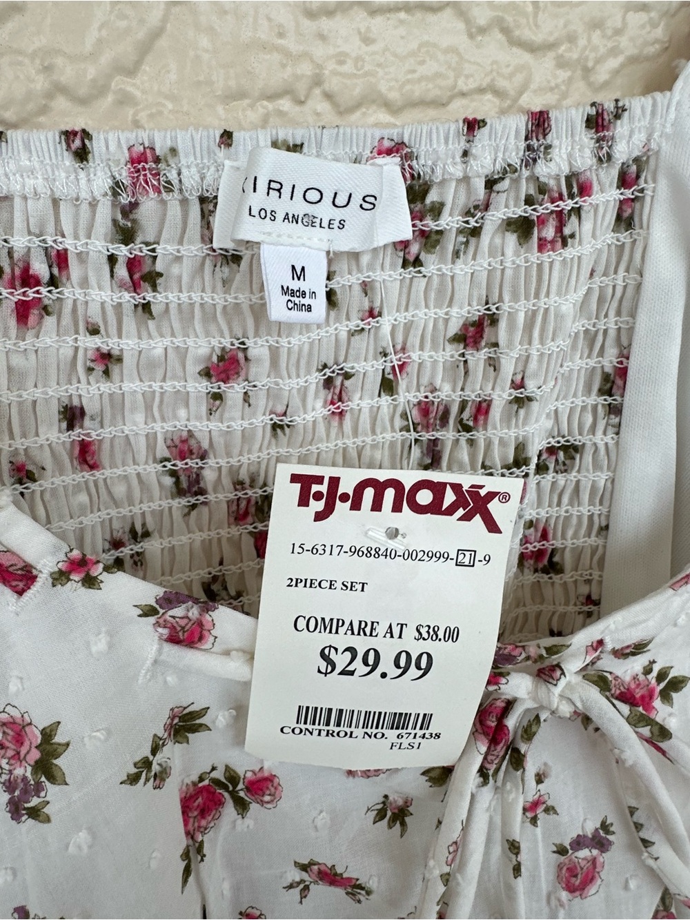 Romantic Floral Swiss Dot Tank Coquette Cottagecore Top M - Picture 4 of 6